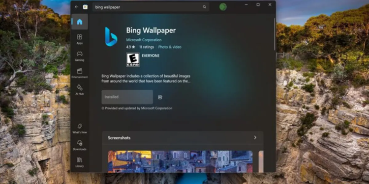 Terungkap: Microsoft Bing Wallpaper Langsung Buka Bing di Desktop!