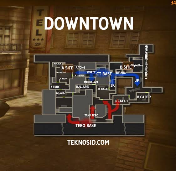 Cara Menguasai Map Downtown Point Blank dengan Mudah